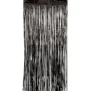 Dörrdraperi Metallic Svart