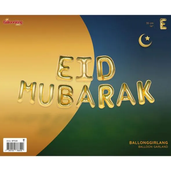 Eid Mubarak Ballonggirlang Guld
