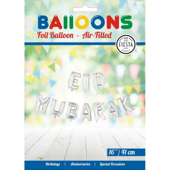 Eid Mubarak Ballonggirlang Kit Silver