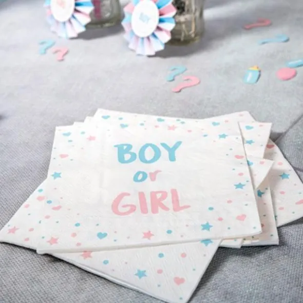 Engångsservetter Boy or Girl 20-pack