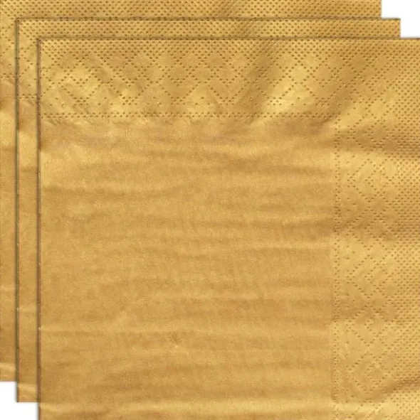 Engångsservetter Guld 33 cm 20-pack