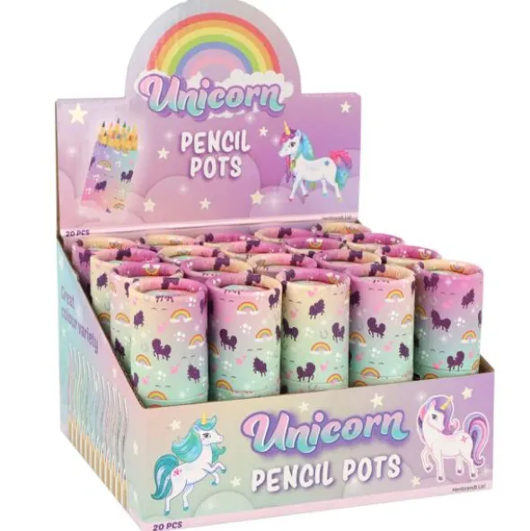 Enhörning Färgpennor i Tub 8 cm 12-pack