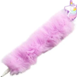 Enhörningspenna med Fluff Rosa