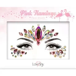 Face Jewels Pink Flamingo
