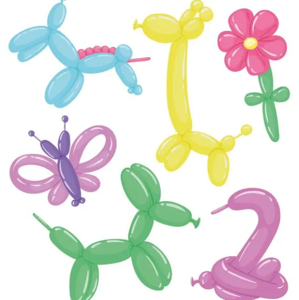 Figurballonger Färgmix Matt 5 cm 25-pack (25-pack)