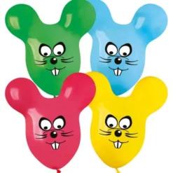 Figurballonger Möss Färgmix Matt 65 cm 4-pack