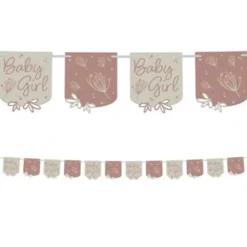 Flaggirlang Baby Girl Blomning