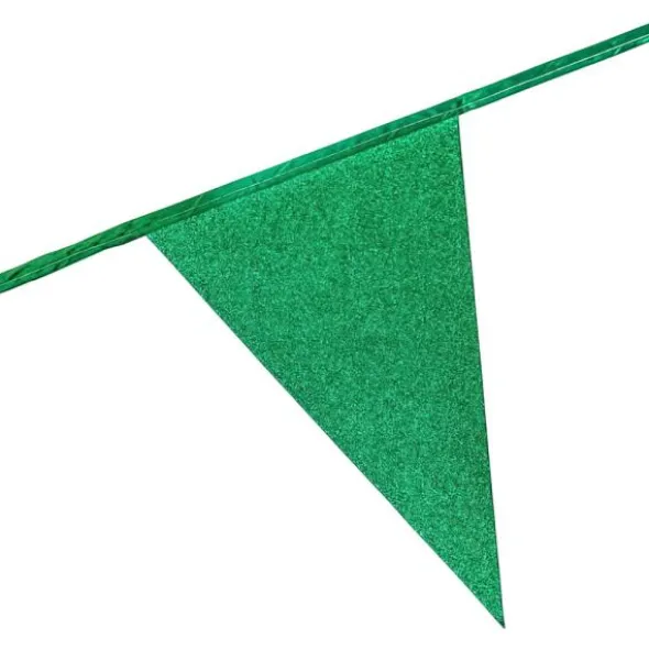 Flaggirlang Glitter Grön