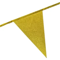Flaggirlang Glitter Guld