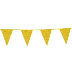 Flaggirlang Glitter Guld