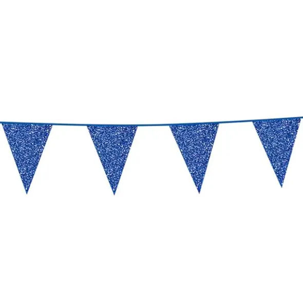 Flaggirlang Glitter Mörkblå