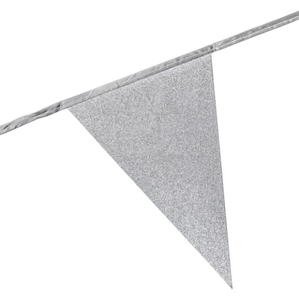 Flaggirlang Glitter Silver