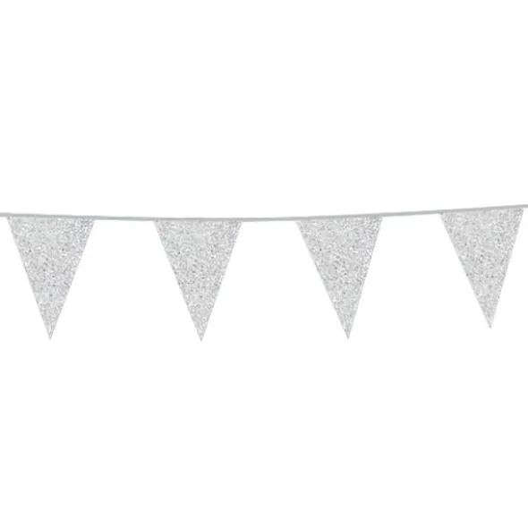 Flaggirlang Glitter Silver