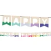 Flaggirlang Happy Birthday i Trä 4 m