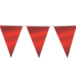 Flaggirlang Metallic Röd Stor