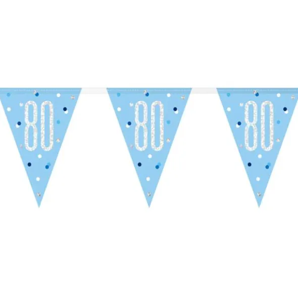 Flaggirlang 80 År Blå & Silver