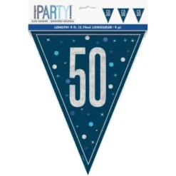 Flaggirlang 50 År Blå & Silver