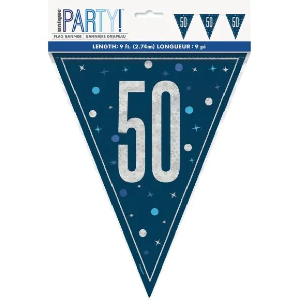 Flaggirlang 50 År Blå & Silver
