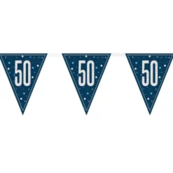 Flaggirlang 50 År Blå & Silver