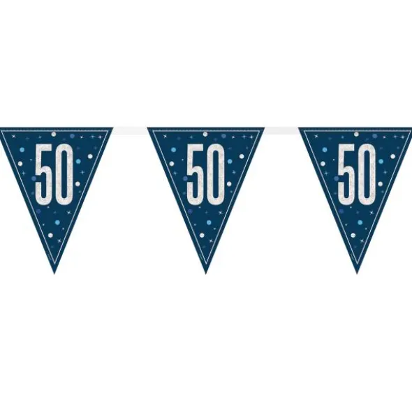Flaggirlang 50 År Blå & Silver