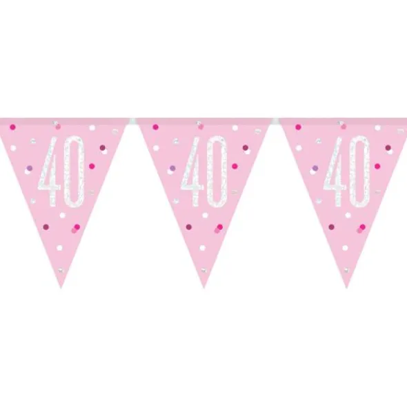 Flaggirlang 40 År Rosa & Silver