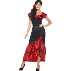 Flamenco Klänning Maskeraddräkt (Small (Strl. 36-38))