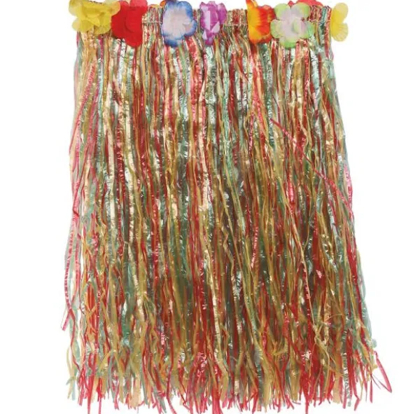 Flerfärgad Hawaii Hula Kjol