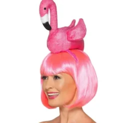Fluffigt Flamingo Diadem