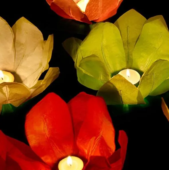 Flytande Ljuslyktor Blommor Mix 6-pack