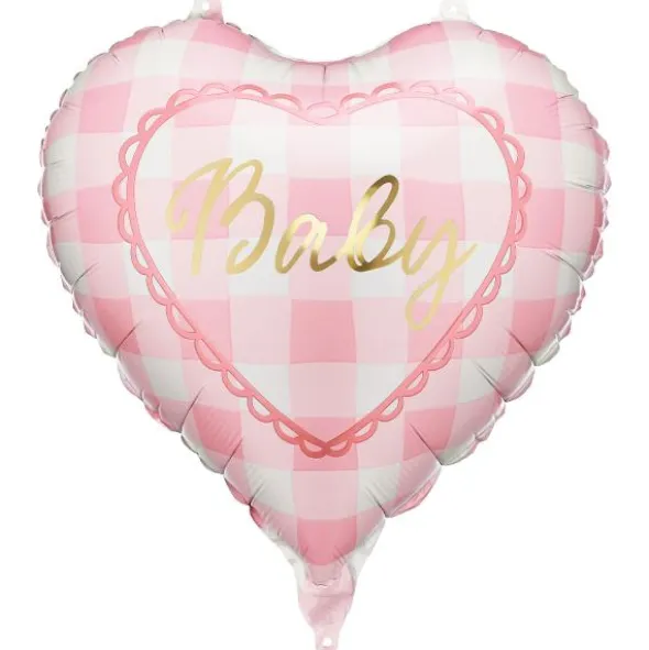 Folieballong Baby Hjärta Ljusrosa 35 cm