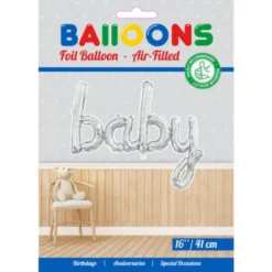 Folieballong Baby Silver