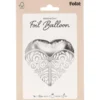 Folieballong Bröllopsklänning Silver 45 cm