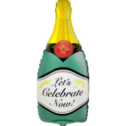 Folieballong Champagneflaska Let's Celebrate Now 83 cm