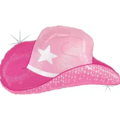 Folieballong Cowgirl Hatt Holografisk