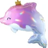Folieballong Delfin med Krona