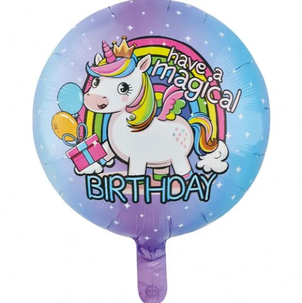 Folieballong Enhörning Magical Birthday 46 cm