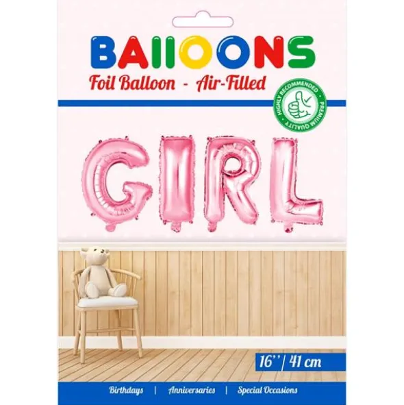 Folieballonger Baby Shower Girl