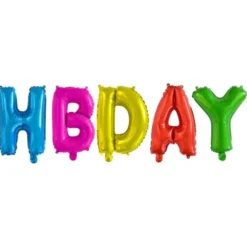 Folieballonger Happy Birthday Flerfärgade
