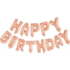 Folieballonger Happy Birthday Roséguld