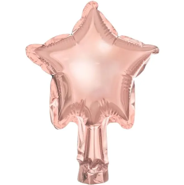 Folieballonger Stjärna Roséguld Små 25-pack
