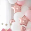 Folieballonger Stjärna Roséguld 25-pack