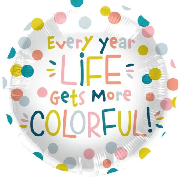 Folieballong Every Year Life Gets More Colorful