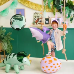 Folieballong Happy Birthday Dinosaurie 35 cm