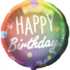 Folieballong Happy Birthday Prickar Färg Mix
