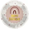 Folieballong Happy Birthday Regnbåge Rosa