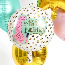 Folieballong Happy Birthday Leopard