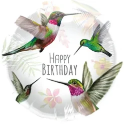 Folieballong Happy Birthday Kolibri