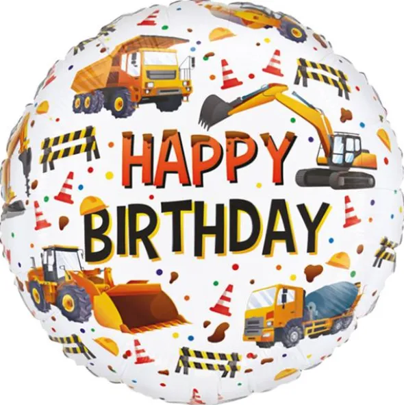 Folieballong Happy Birthday Byggfordon