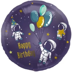 Folieballong Happy Birthday Astronaut