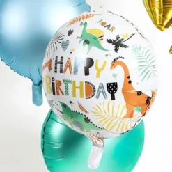 Folieballong Happy Birthday Dinosaurier